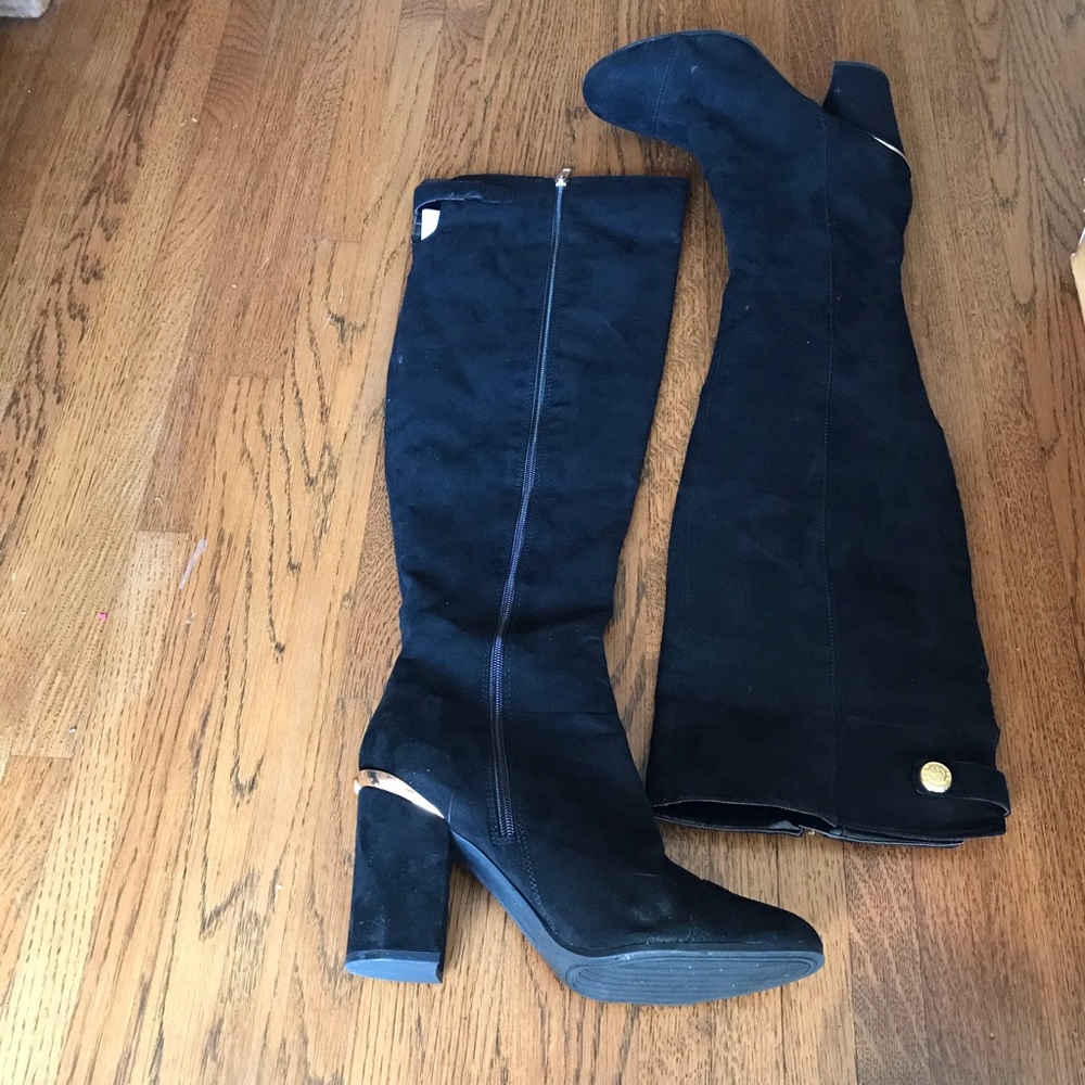 Tommy Hilfiger Tall Black Suede Boots